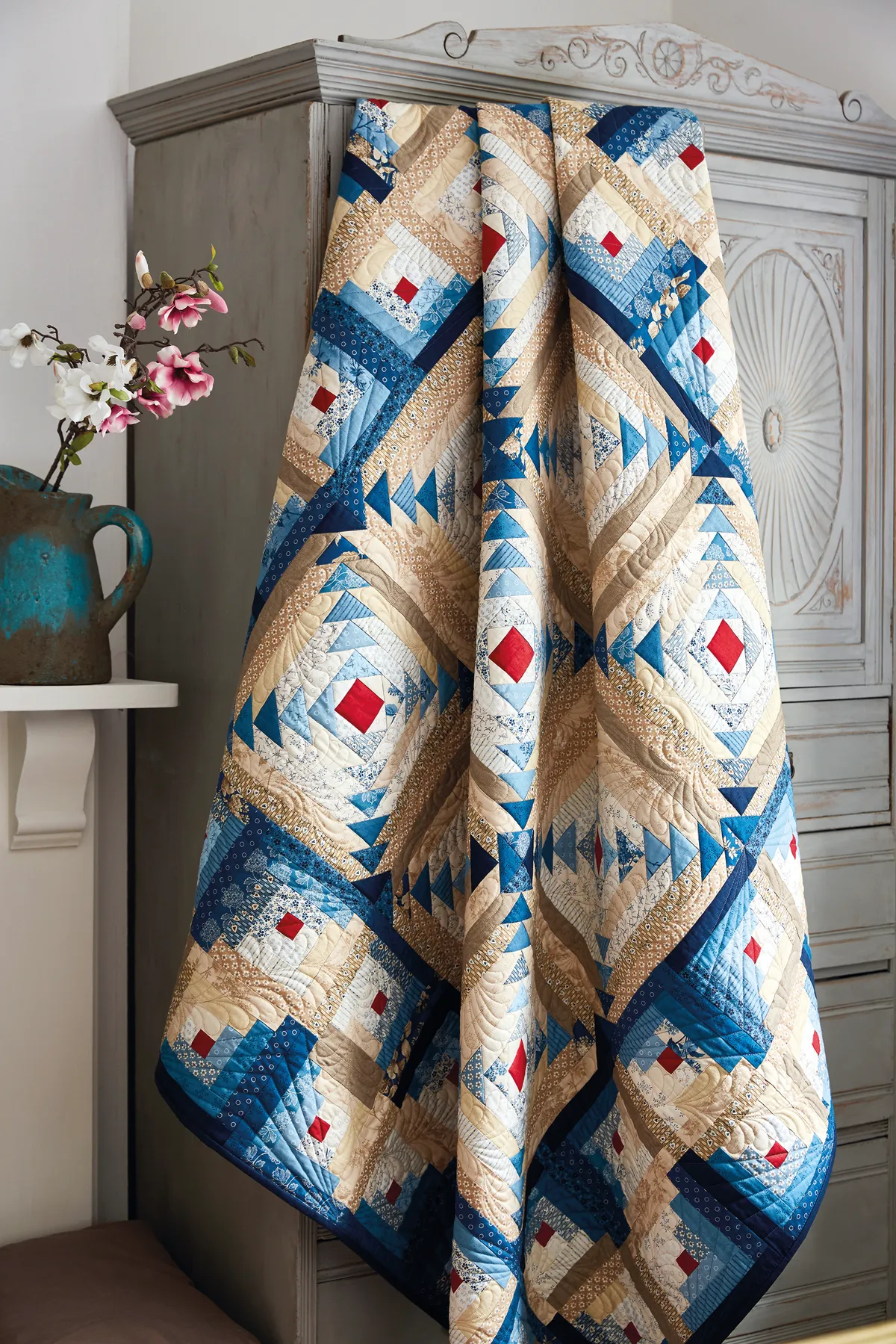 How to foundation piece a log cabin quilt