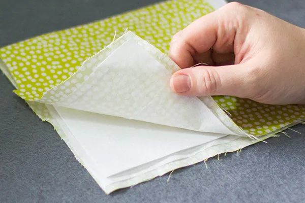 How to make fabric pinwheels step 3