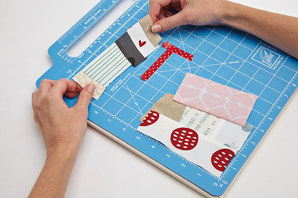 How to make an improv quilt block step 4