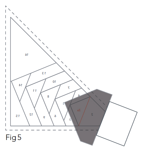 Snowflake quilt block pattern Fig 5