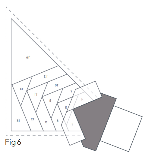 Snowflake quilt block pattern Fig 6