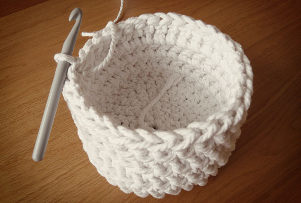 free crochet basket pattern step 8