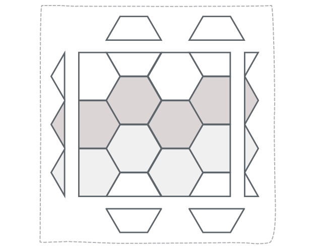 hexagon quilting tutorial trimmed