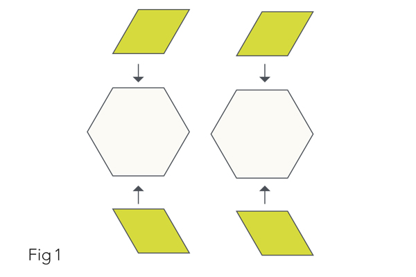 kaleidoscope quilt hexagon A figure 1