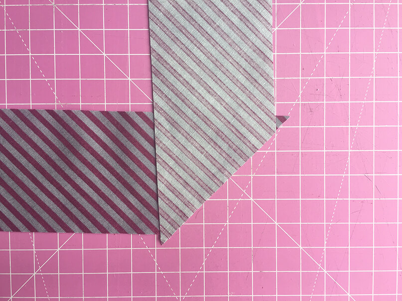 How to sew curved binding: rotate your strips to match the patterns