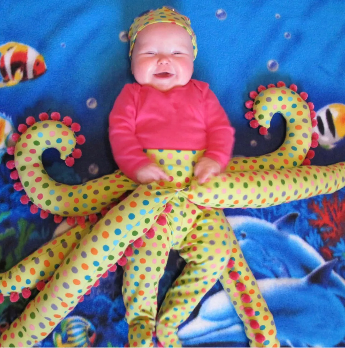 Infant octopus costume from BonnyDesigns on Etsy