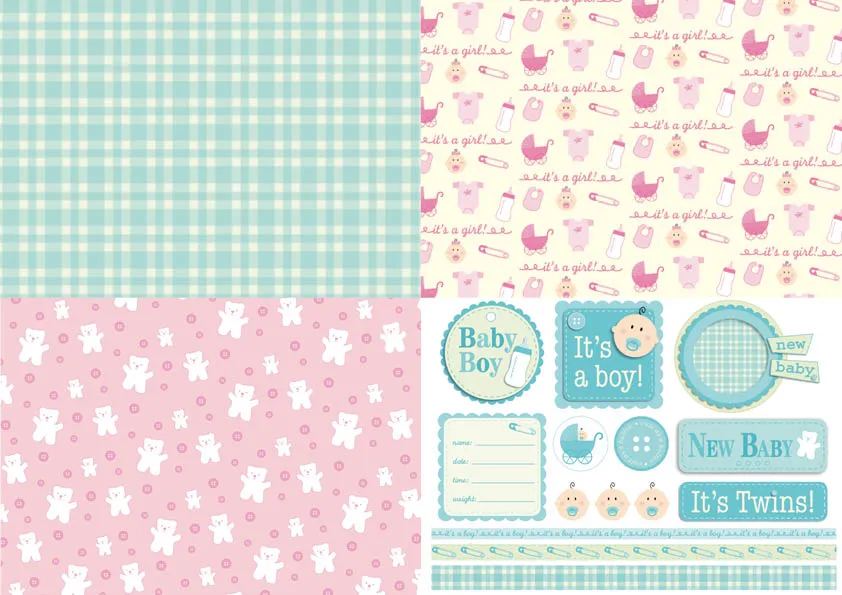 Free babycakes patterned papers