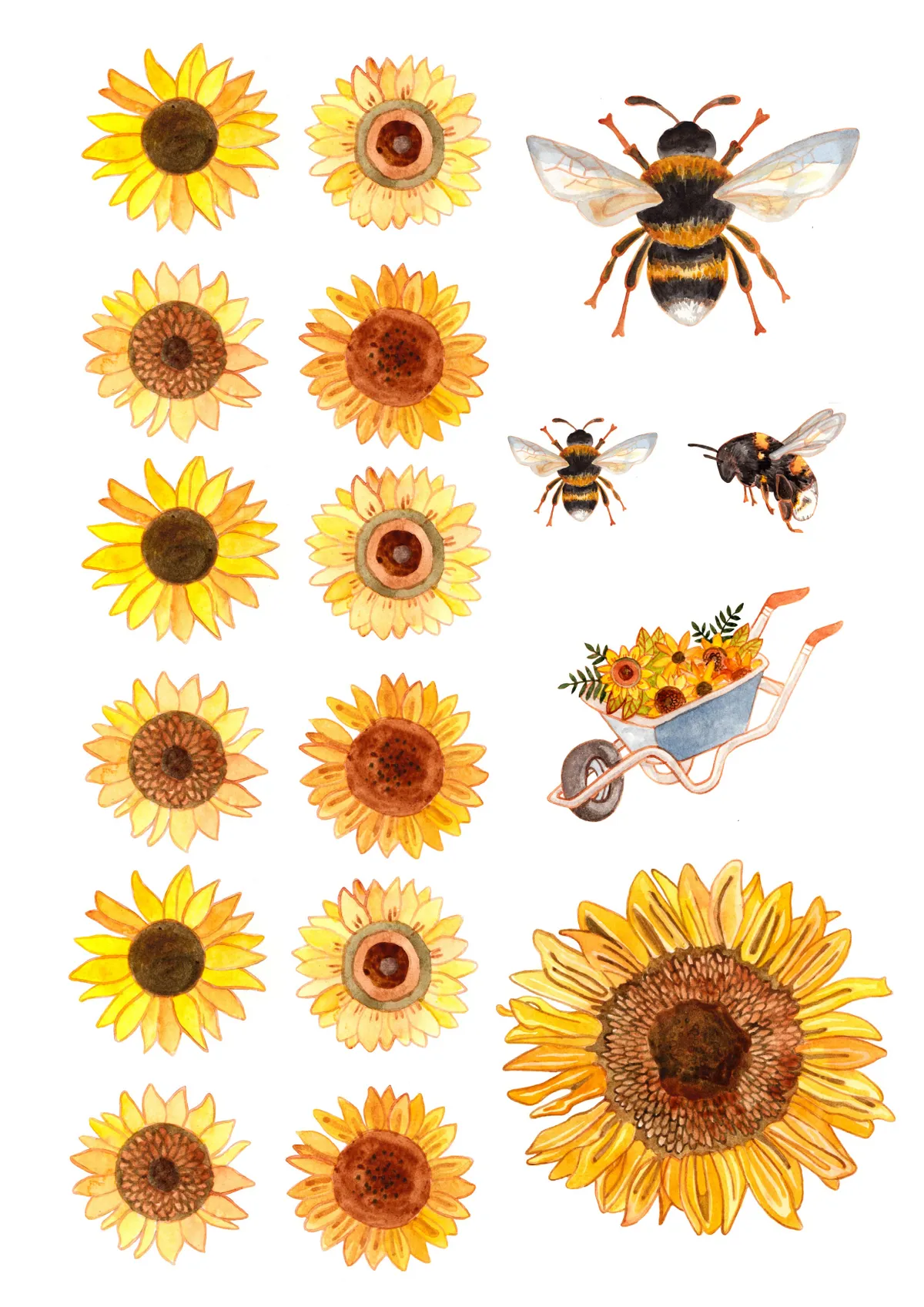 Free bee and sunflower printables-01