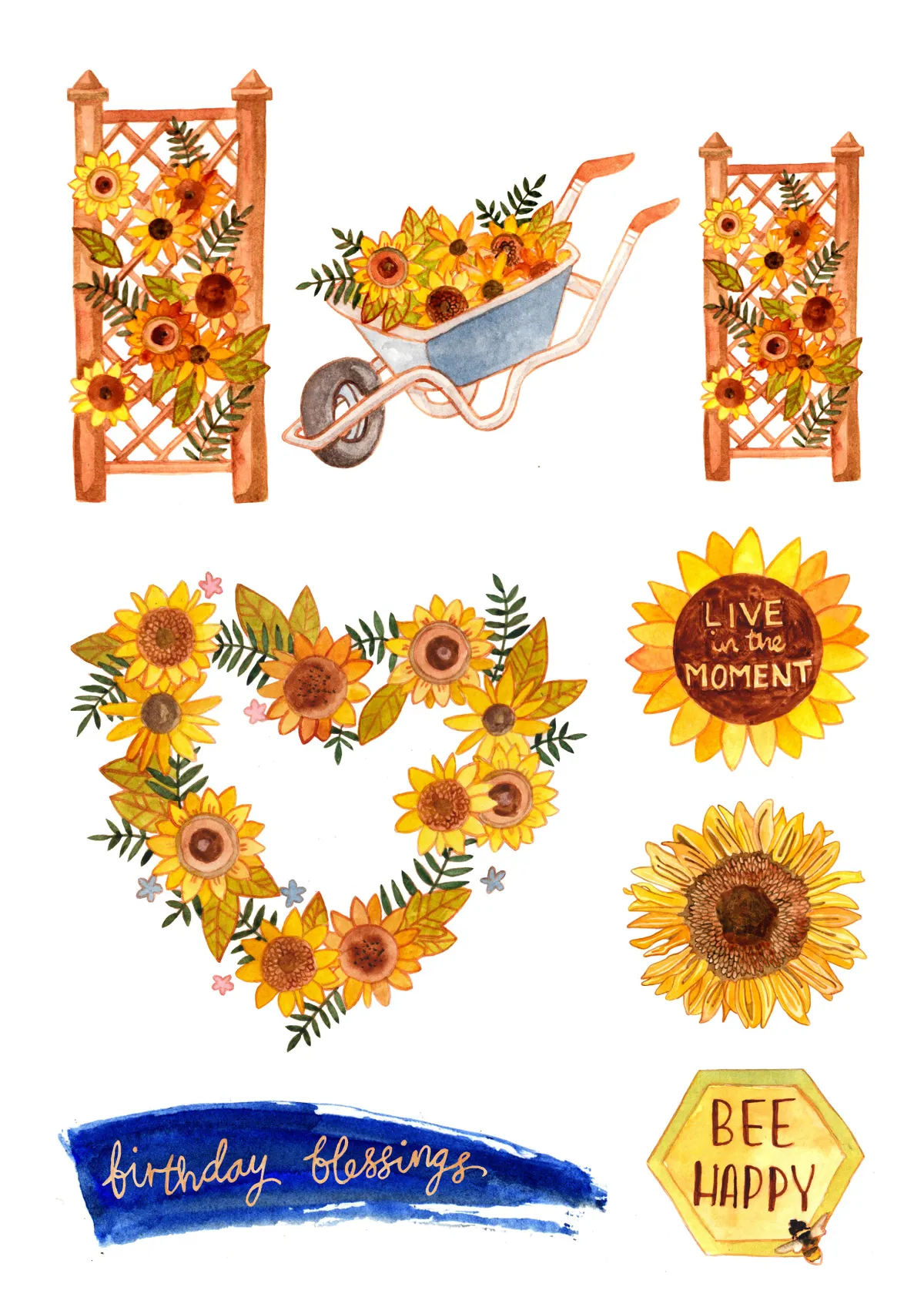 Free bee and sunflower printables-04