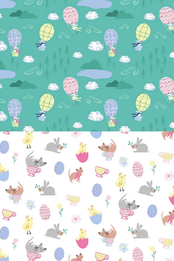 Free cute Easter patterned papers 1