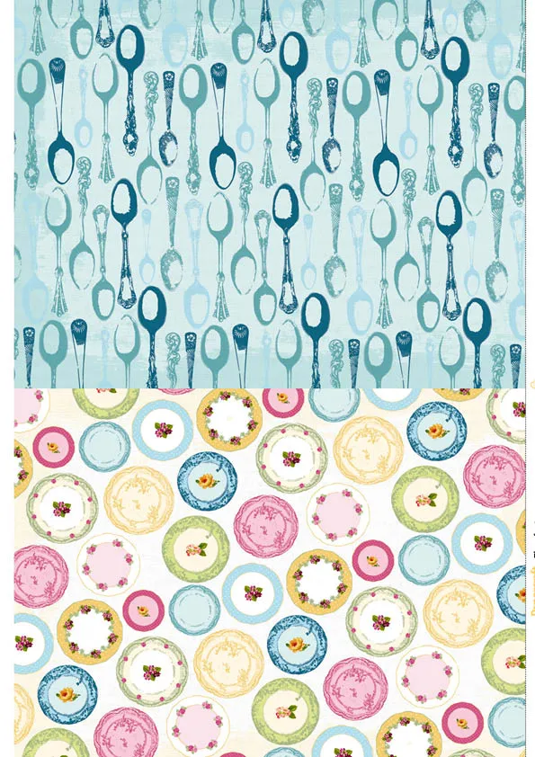 Free dainty afternoon tea patterned papers 1