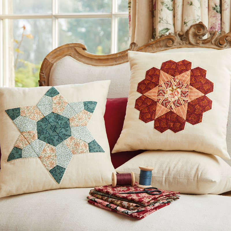 Hand pieced patchwork cushions