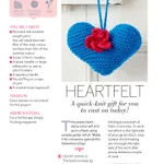 Heart decoration knitting pattern