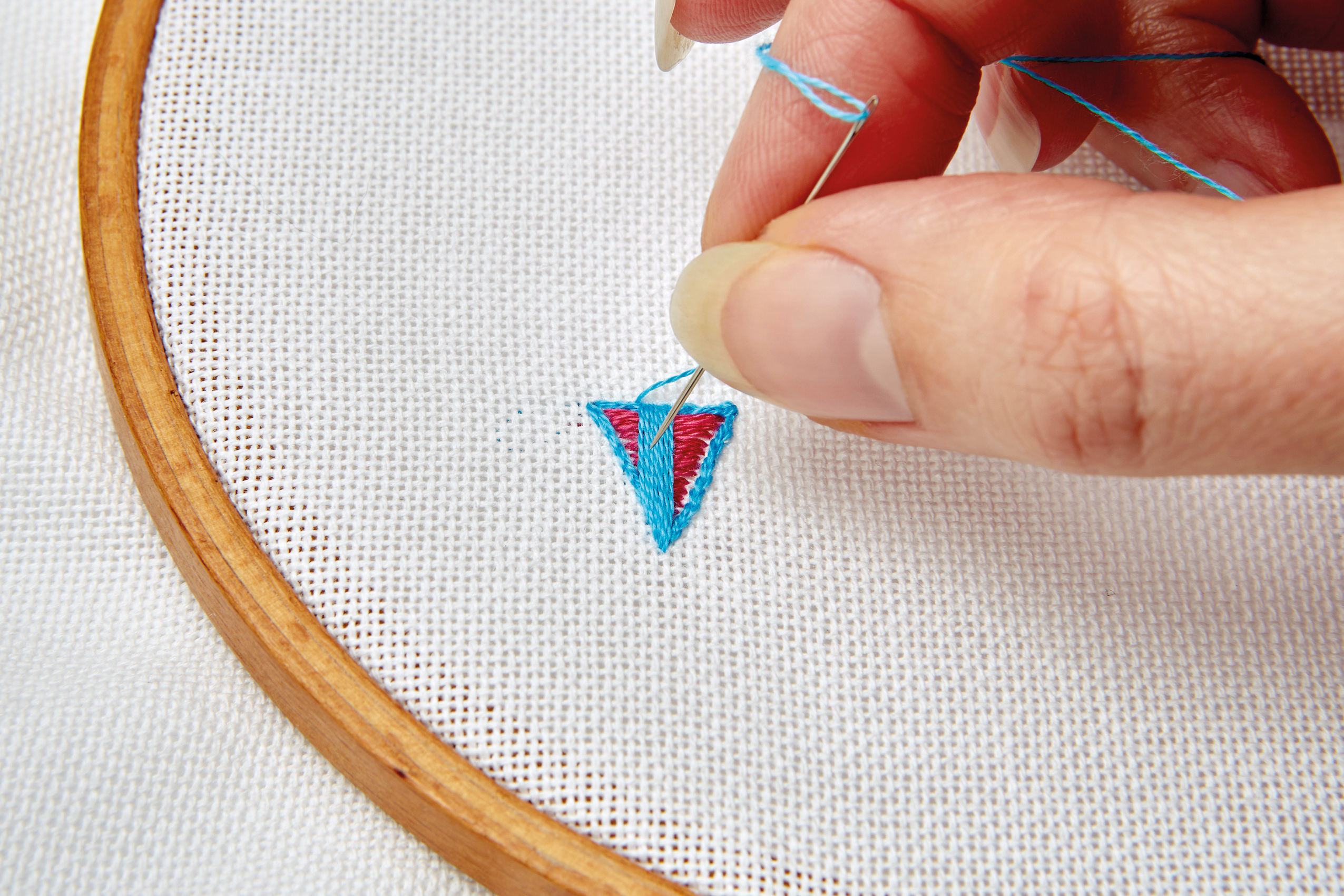 How to do padded satin stitch step 3