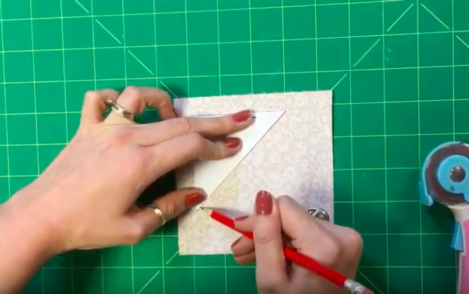 How to hand piece patchwork step 1