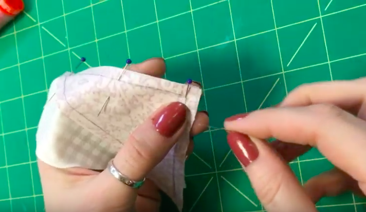 How to hand piece patchwork step 3