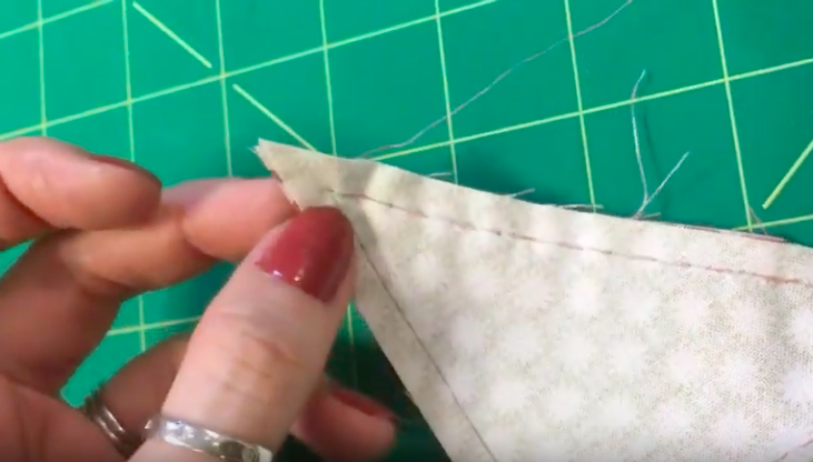 How to hand piece patchwork step 6