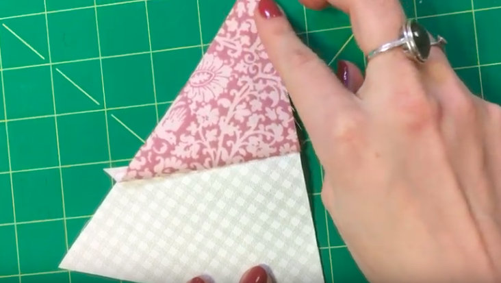 How to hand piece patchwork step 6B