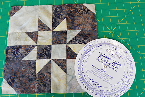 How to resize quilt blocks: sew your block together