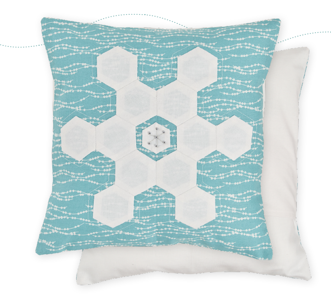 How to sew a snowflake cushion
