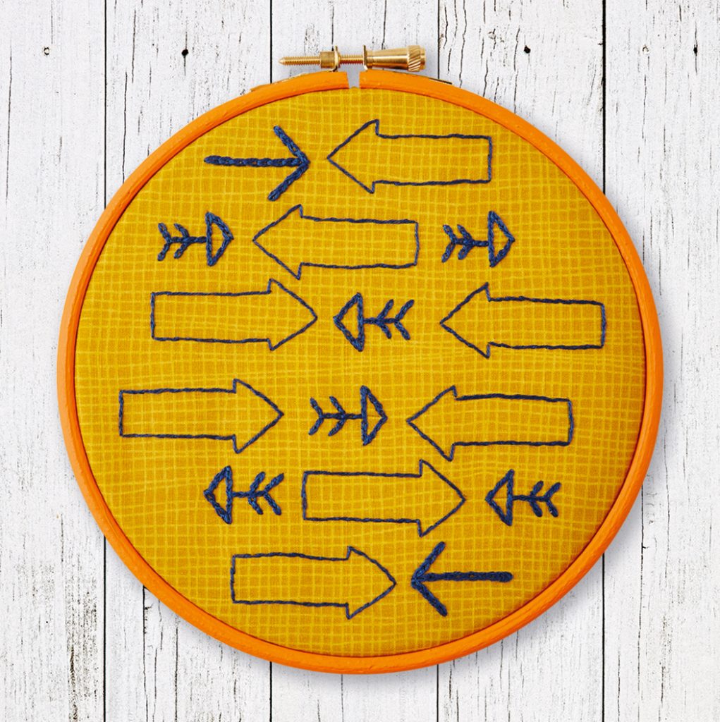 How to sew chain stitch embroidery pattern