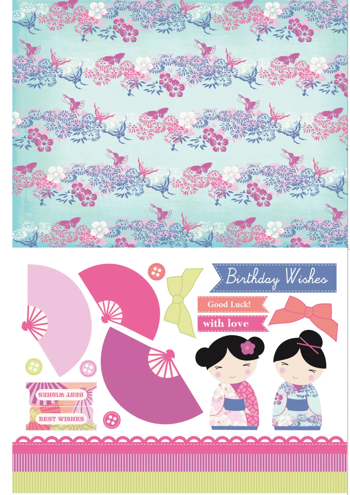 Japanese Dreams patterned papers 05