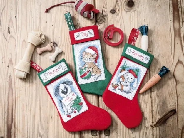 Pet christmas stockings template