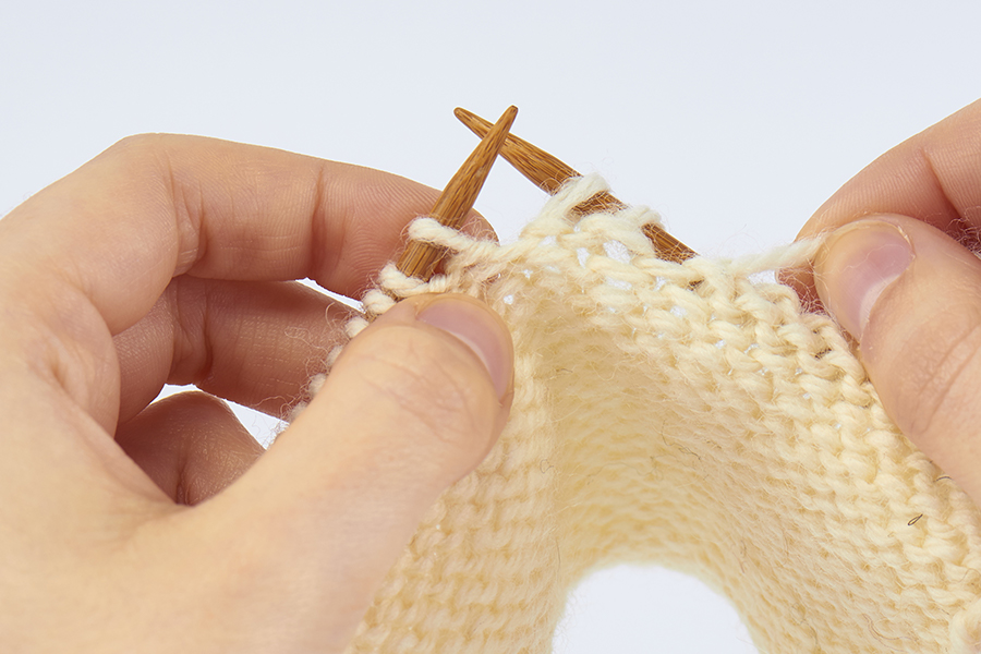 Ssp knitting, slip slip purl, knitting decrease, step 1