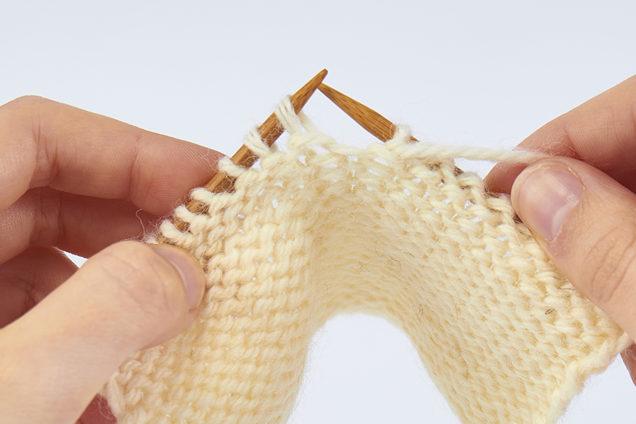 Ssp knitting, slip slip purl, knitting decrease, step 2