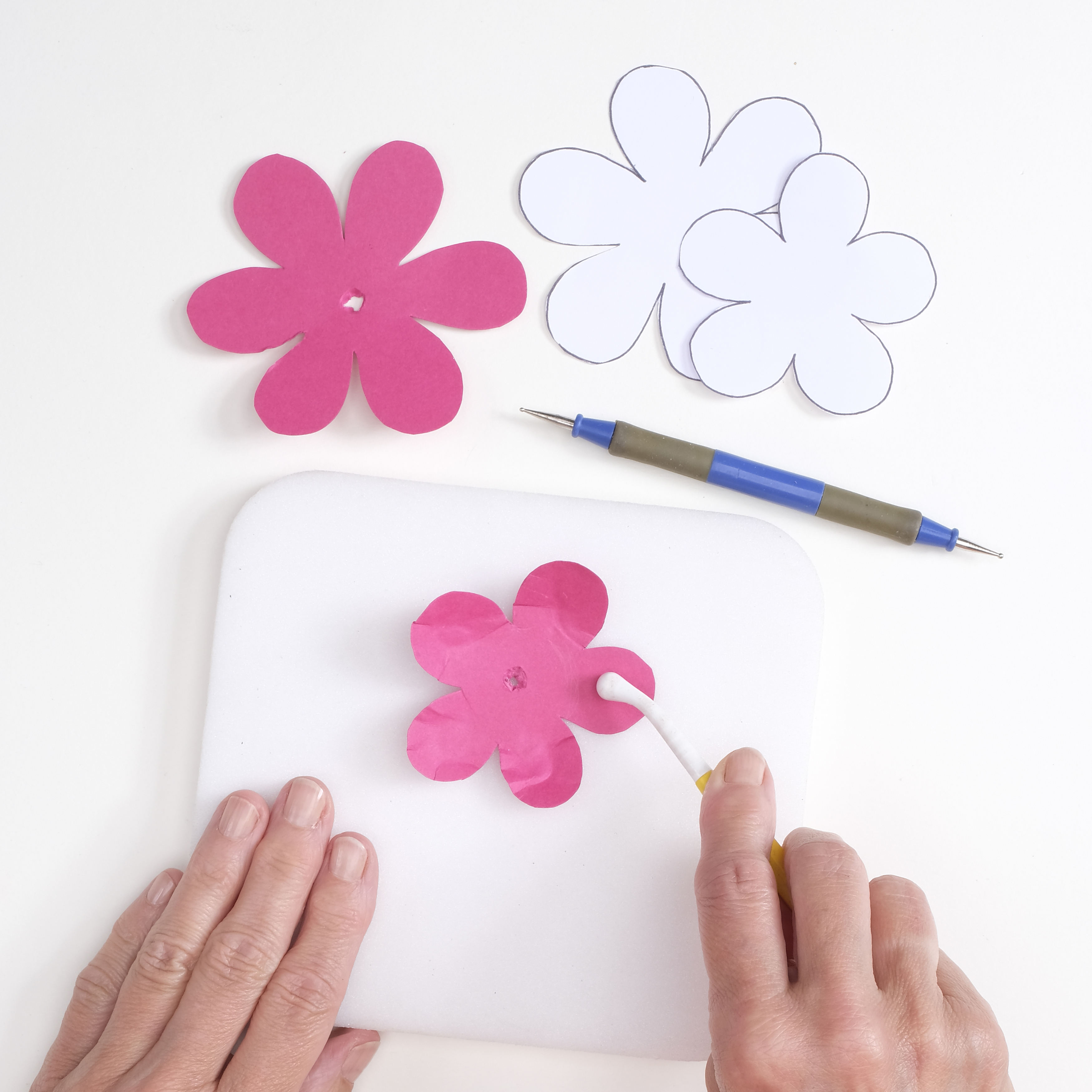How to make a papercraft floral template 05