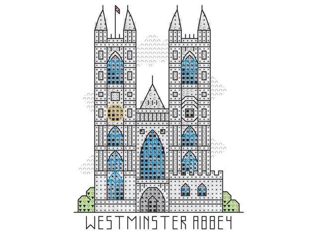 Free Westminster Abbey cross stitch pattern