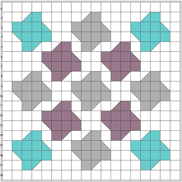 Free modern mini quilt pattern step 8