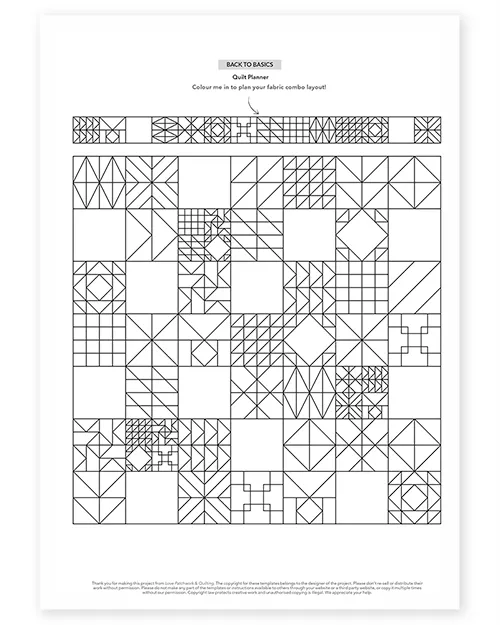 Free quilt planner download pattern