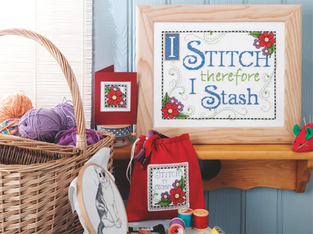Free stitch and stash cross stitch pattern