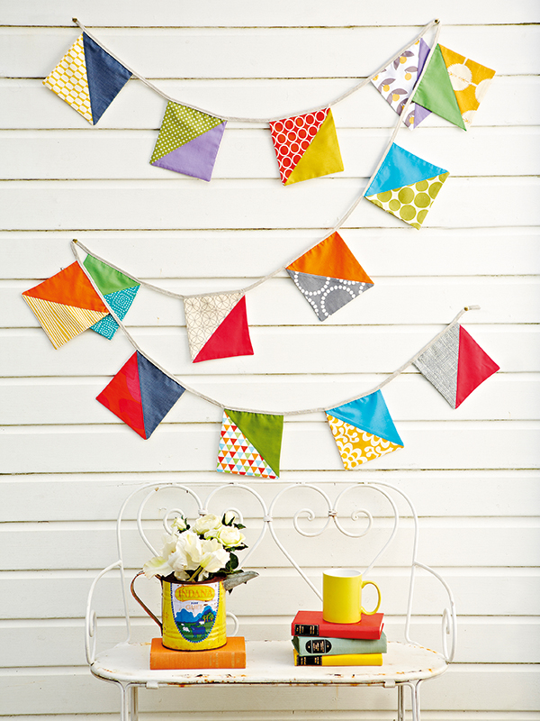 finished fabric bunting