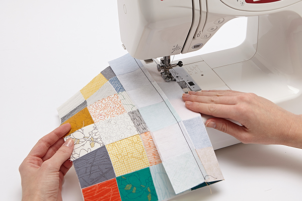 How to sew patchwork squares quicker