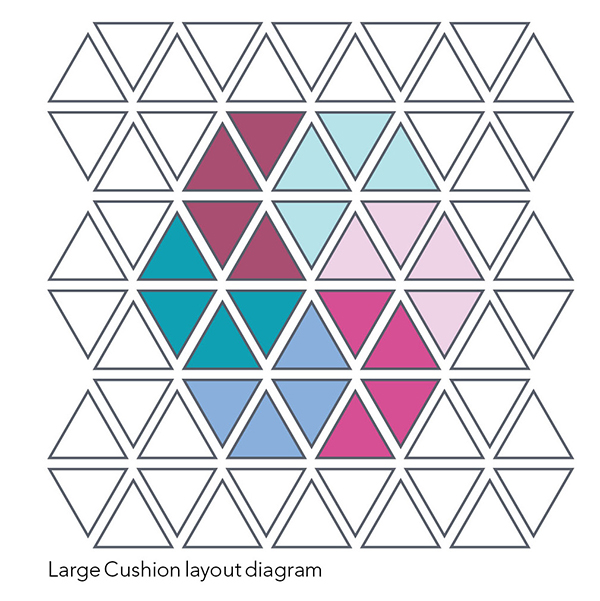 Large patchwork hexagon cushion