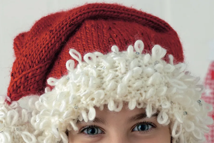 Santa hat knitting pattern