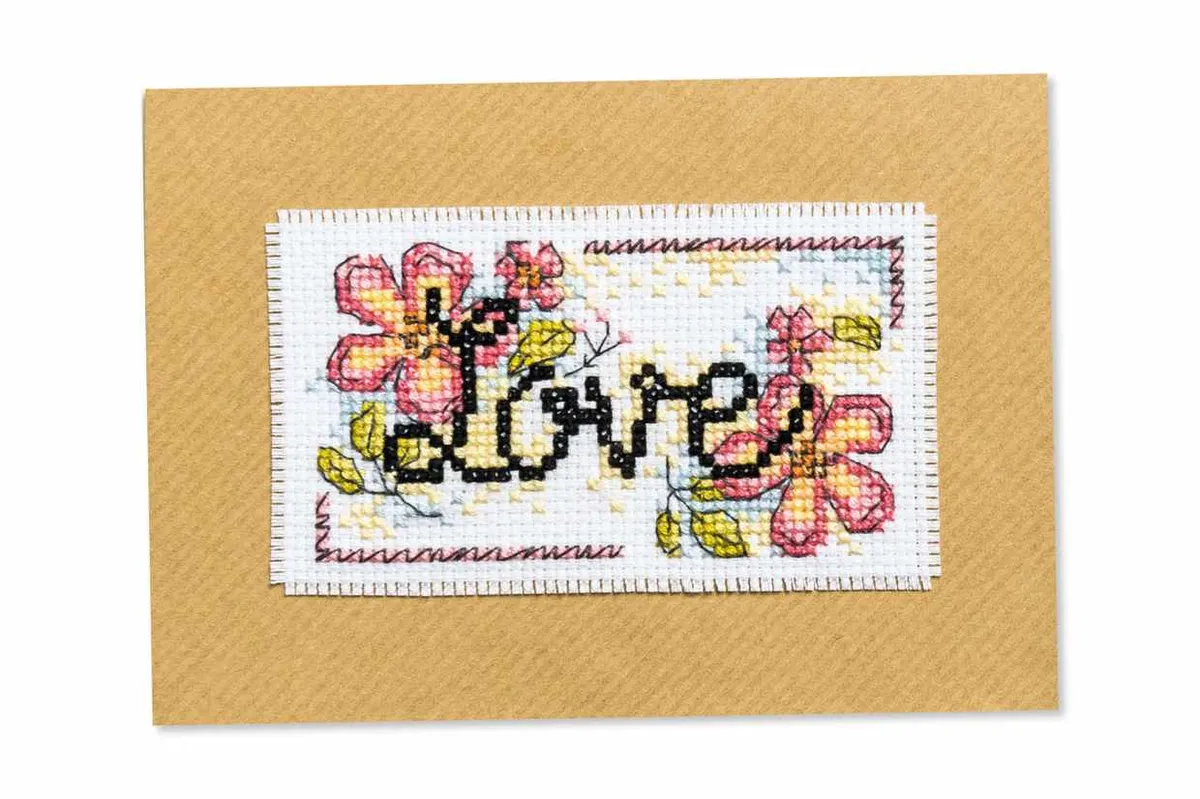 valentine cross stitch - love
