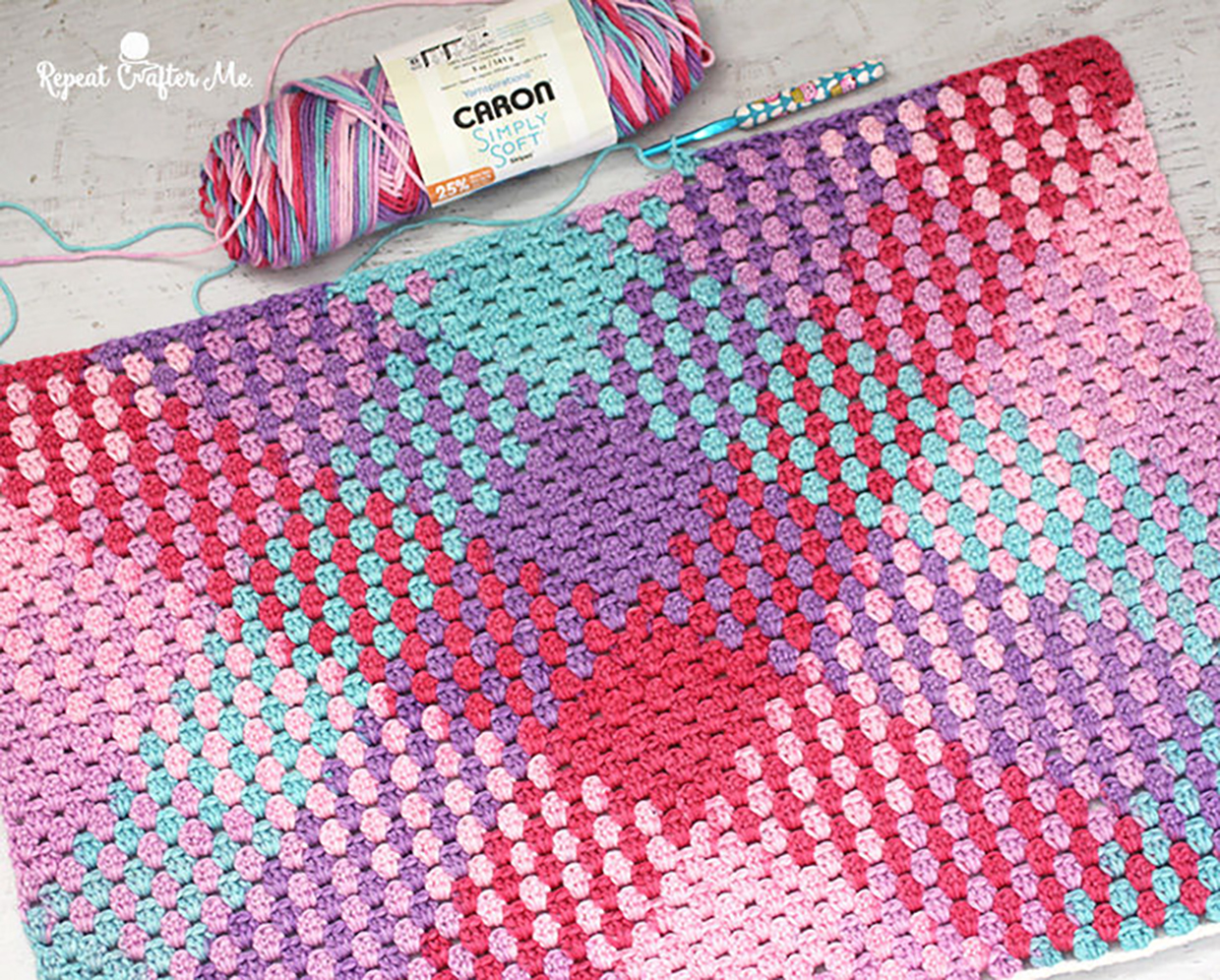planned pooling crochet blanket pattern