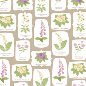 British wildflower patterned papers 01