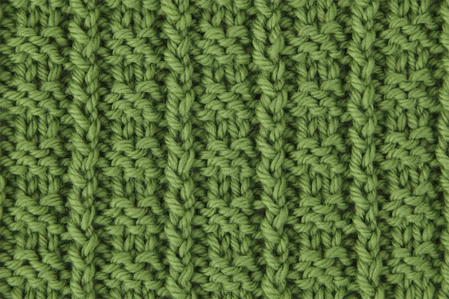 Chequered Rib stitch pattern