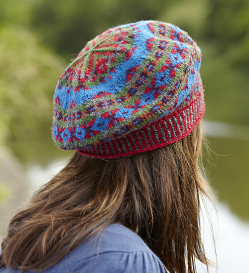 Fair isle hat knitting pattern design