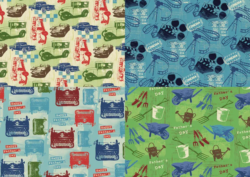 Free Father's Day themed patterned papers main