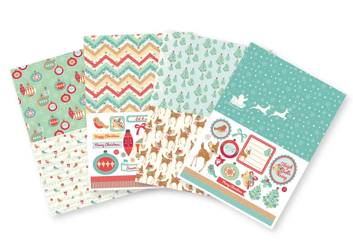 Free Rudolf patterned papers