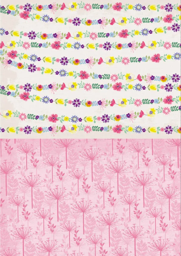 Free floral thank you patterned papers 1