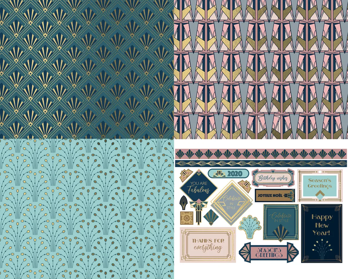 Free opulent Art Deco party papers_02
