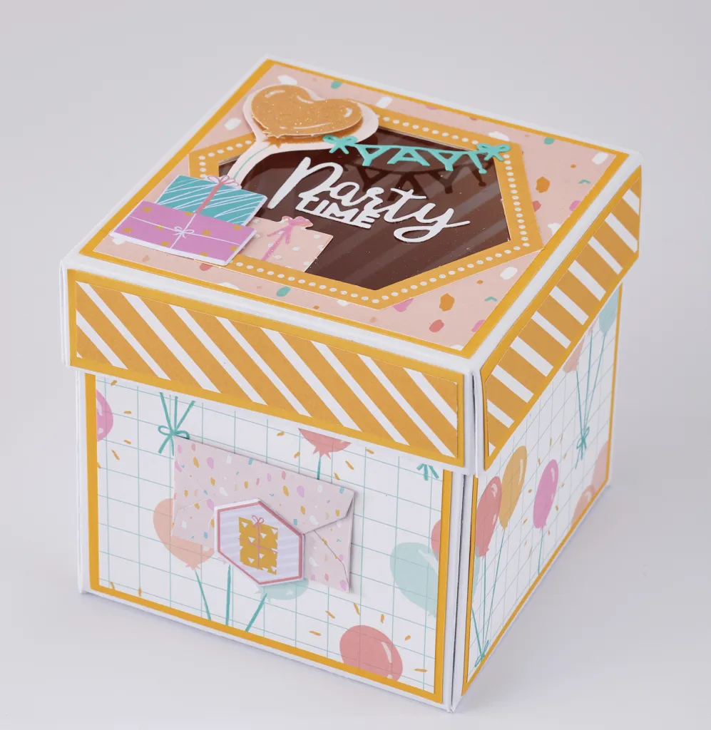 Free party gift box template