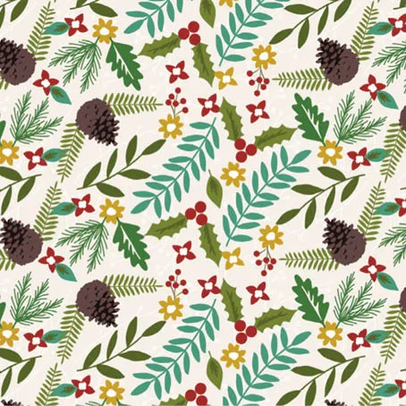 Free pinecone and poinsettia patterned papers 01