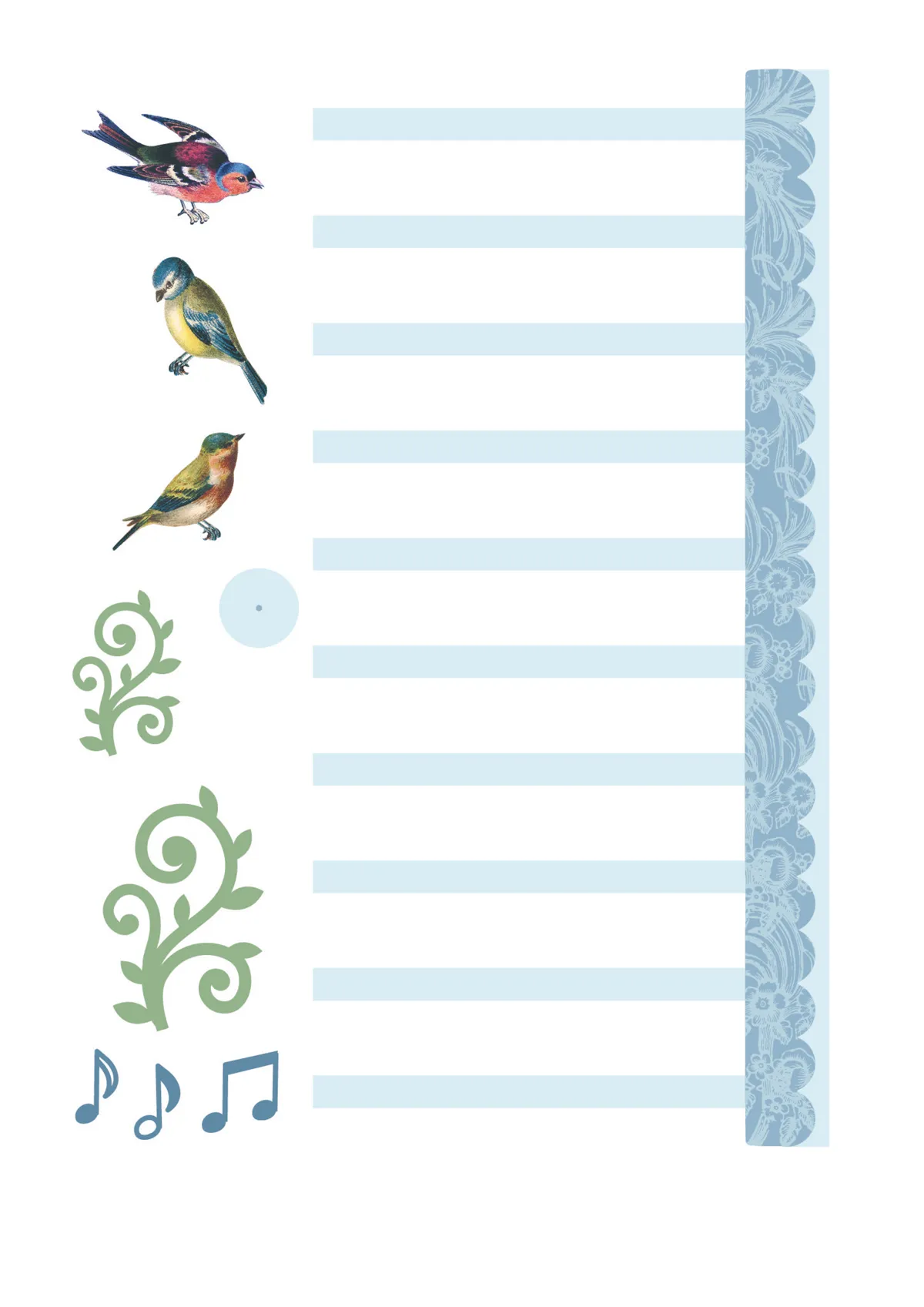 Free songbird and birdcages printables 3